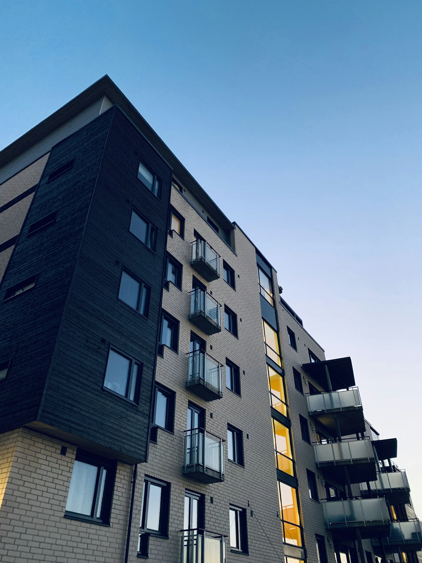 Modern multi-storey apartment buildings