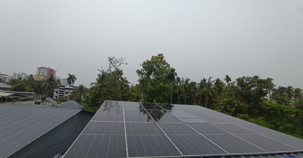 10 kW solar installation for Angelo Thomas in Edapally