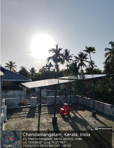 Vanaja — North Paravur · 3 kW സോളാർ ഇൻസ്റ്റാളേഷൻ